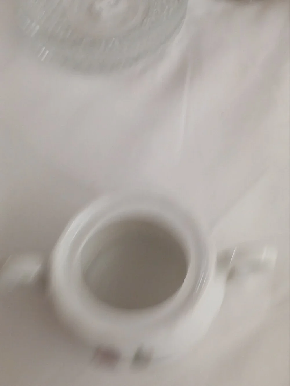 Classic White Porcelain Sugar Bowl with Red Rose Motif